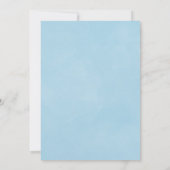 Blauwe Klassieke Gingham Baby Shower Uitnodiging (Achterkant)