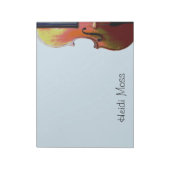 Blauwe klassieke muziek Violin Notitieblok (Linkerzijde)