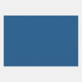 Blauwe Klassieke witte poka Dot Stripes Inpakpapier Vel (Voorkant 3)