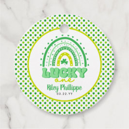 Blauwe klaver en regenbooggeluk een eerste verjaar bedankjes labels