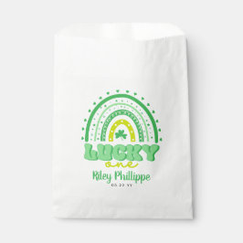 Blauwe klaver en regenbooggeluk een eerste verjaar bedankzakje