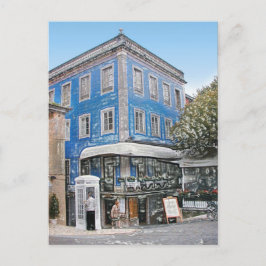 Blauwe klaver op de hoek briefkaart