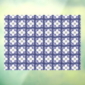 Blauwe klaver raamsticker (Vel 3)
