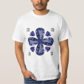 Blauwe klaver t-shirt (Voorkant)