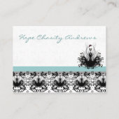 Blauwe  kleding Boutique Mode Diva Damask Visitekaartje (Achterkant)