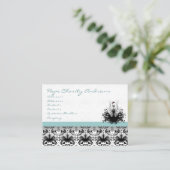 Blauwe  kleding Boutique Mode Diva Damask Visitekaartje (Staand voorkant)