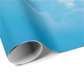 BLAUWE KLEDINGEN ONDER WITTE SKY CADEAUPAPIER (Rol Hoek)