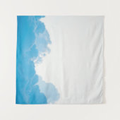 BLAUWE KLEDINGEN ONDER WITTE SKY WANDKLEED (Voorkant (horizontaal))