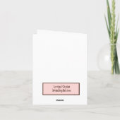 Blauwe kledingkaart bedankkaart (Achterkant)