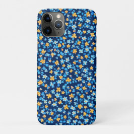 Blauwe kleine bloemen patroon Case-Mate iPhone case