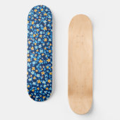 Blauwe kleine bloemen patroon persoonlijk skateboard (Voorkant)