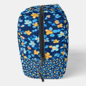 Blauwe kleine bloemen patroon toilettasje (Rechts)