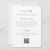Blauwe Kleine Cookie Macaron QR Code Jongen Baby S Kaart (Achterkant)