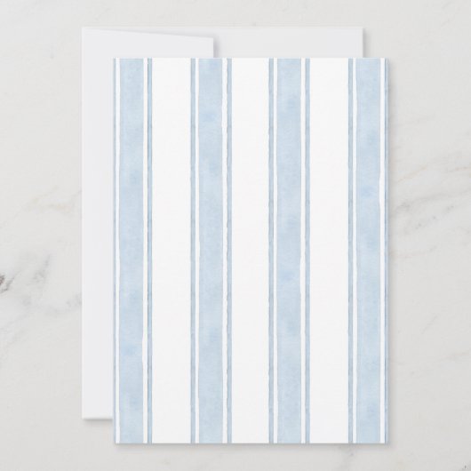 Blauwe Kleine Cowboy Moderne Westerse Baby Shower Kaart (Achterkant)