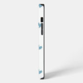 blauwe kleine harten iPhone hoesje (Linkerkant)