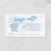 Blauwe Kleine Pinda Luier Raffle Behuizing Kaart (Voorkant)