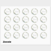 Blauwe Kleine Pompoen Baby Shower Enveloppegel Ronde Sticker (Vel)