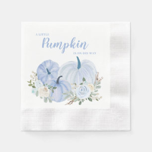 Blauwe Kleine Pompoen Baby Shower Servet