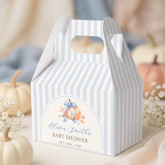 Blauwe Kleine Pompoen Herfst Baby Shower Favor Doo Bedankdoosjes