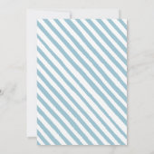 Blauwe kleine pompoen jongen baby shower uitnodigi kaart (Achterkant)