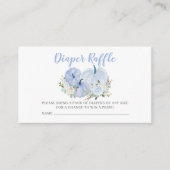 Blauwe Kleine Pompoen Luier Raffle Ticket Informatiekaartje (Voorkant)