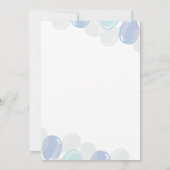 Blauwe Kleine Teddybeer Baby shower Uitnodiging (Achterkant)