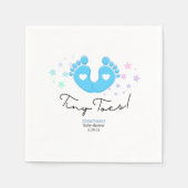 Blauwe kleine tenen servet (Voorkant)