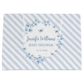 Blauwe kleine vlinder baby jongen douche cadeau ta groot cadeauzakje (Voorkant)