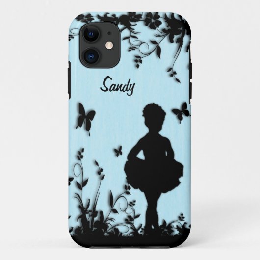 Blauwe Kleinste Ballerina Aangepast Case-Mate iPhone Case (Achterkant)