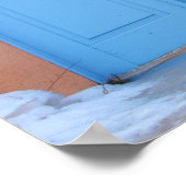 Blauwe klepafdruk poster (Hoek)
