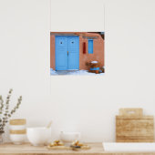 Blauwe klepafdruk poster (Keuken)