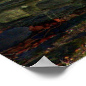 Blauwe klepafdruk poster (Hoek)