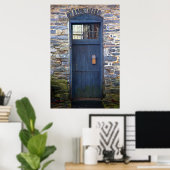 Blauwe klepafdruk poster (Thuiskantoor)