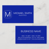 Blauwe kleur achtergrond visitekaartje (Voorkant / Achterkant)