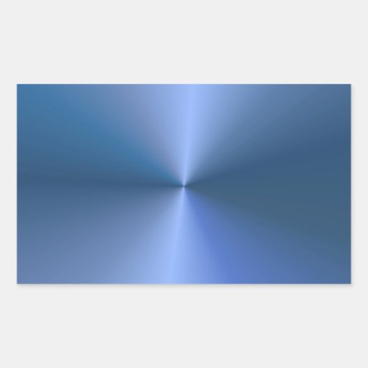 Blauwe Kleur Custom Blank Sjabloon Trendy Elegant Rechthoekige Sticker (Voorkant)