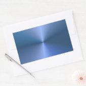 Blauwe Kleur Custom Blank Sjabloon Trendy Elegant Rechthoekige Sticker (Envelop)