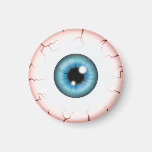 Blauwe Kleur Eyeball Halloween Bloodshot Eyeball Magneet