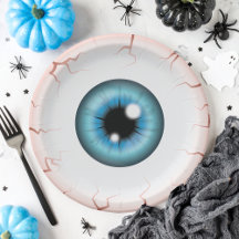 Blauwe Kleur Eyeball Halloween Bloodshot Eyeball