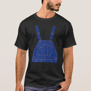 Blauwe kleur, globaal afgedrukt op een gele kleur t-shirt