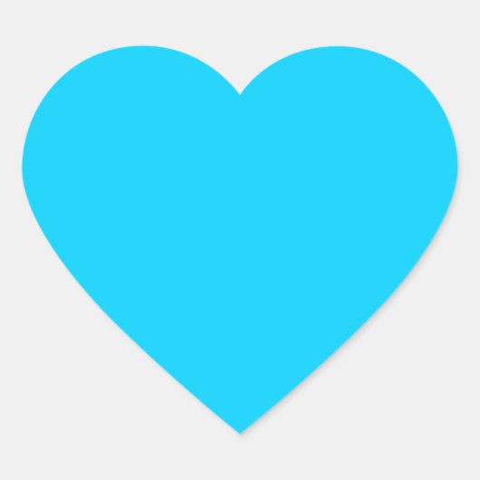 Blauwe Kleur Hart Sticker (Voorkant)