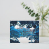 Blauwe kleur is cool, unieke natuur, meer briefkaart (Staand voorkant)