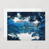 Blauwe kleur is cool, unieke natuur, meer briefkaart (Voorkant / Achterkant)