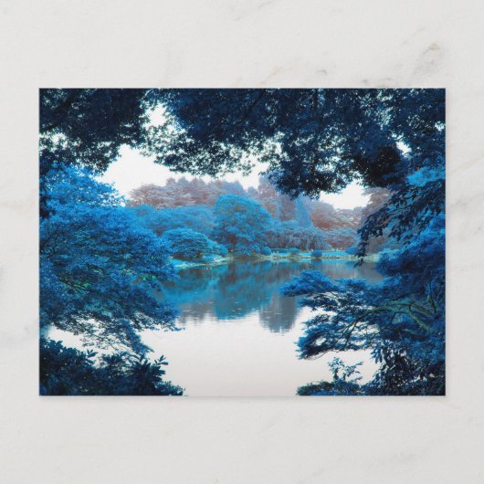 Blauwe kleur is cool, unieke natuur, meer briefkaart (Voorkant)