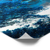 Blauwe kleur is cool, unieke natuur, meer poster (Hoek)