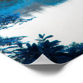 Blauwe kleur is cool, unieke natuur, meer poster (Hoek)