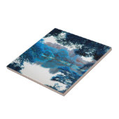 Blauwe kleur is cool, unieke natuur, meer tegeltje (Zijkant)