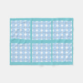 Blauwe kleur Kiep Giraffes Ontwerpknuppel Fleece Deken (Voorkant (Horizontaal))