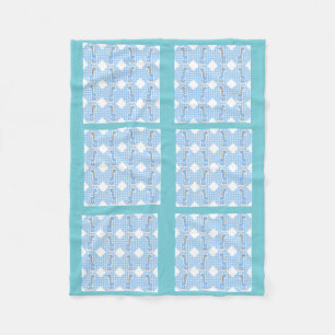 Blauwe kleur Kiep Giraffes Ontwerpknuppel Fleece Deken