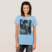 Blauwe kleur Meisjes t-shirts (Voorkant volledig)