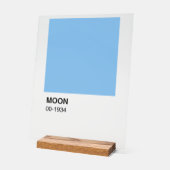 Blauwe kleur Moon Song - Heldere achtergrond Acryl Bord (Hoek)